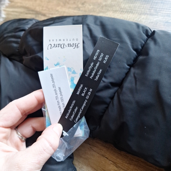 How Dare U Outterwear Puffer Coat Woman's Small/Juniors XL - Picture 5 of 14